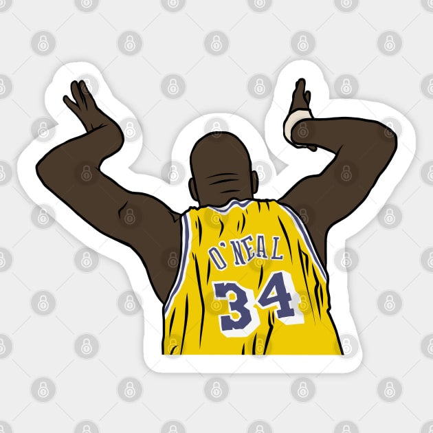 Shaq Celebration Sticker by rattraptees